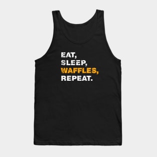 EAT SLEEP WAFFLES REPEAT (worn white) [Rx-tp] Tank Top